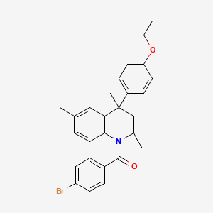 (4-bromophenyl)[4-(4-ethoxyphenyl)-2,2,4,6-tetramethyl-3,4-dihydroquinolin-1(2H)-yl]methanone