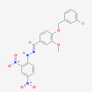 (1E)-1-{4-[(3-chlorobenzyl)oxy]-3-methoxybenzylidene}-2-(2,4-dinitrophenyl)hydrazine