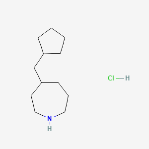molecular formula C12H24ClN B1492398 4-(Cyclopentylmethyl)azepane hydrochloride CAS No. 2098072-68-3