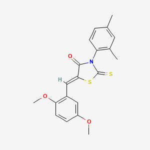 molecular formula C20H19NO3S2 B14924014 (5Z)-5-(2,5-dimethoxybenzylidene)-3-(2,4-dimethylphenyl)-2-thioxo-1,3-thiazolidin-4-one 