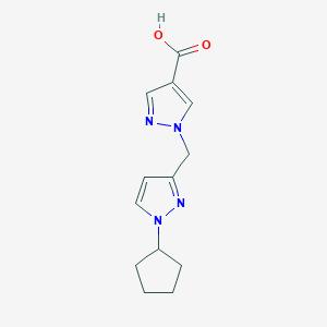 1-[(1-cyclopentyl-1H-pyrazol-3-yl)methyl]-1H-pyrazole-4-carboxylic acid