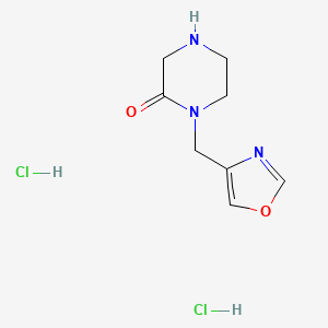 molecular formula C8H13Cl2N3O2 B1492405 1-[(1,3-Oxazol-4-yl)methyl]piperazin-2-one dihydrochloride CAS No. 2098001-69-3