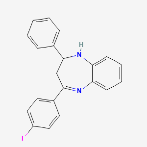 4-(4-iodophenyl)-2-phenyl-2,3-dihydro-1H-1,5-benzodiazepine