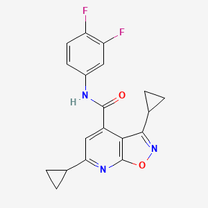 3,6-dicyclopropyl-N-(3,4-difluorophenyl)[1,2]oxazolo[5,4-b]pyridine-4-carboxamide