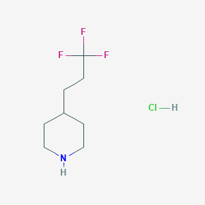 molecular formula C8H15ClF3N B1492406 4-(3,3,3-三氟丙基)哌啶盐酸盐 CAS No. 2098020-18-7