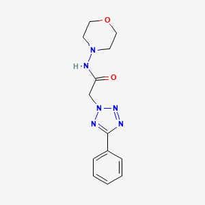 molecular formula C13H16N6O2 B14924072 N-(morpholin-4-yl)-2-(5-phenyl-2H-tetrazol-2-yl)acetamide 