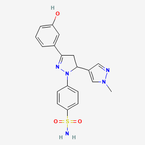 4-[5-(3-hydroxyphenyl)-1'-methyl-3,4-dihydro-1'H,2H-3,4'-bipyrazol-2-yl]benzenesulfonamide