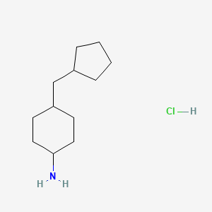 molecular formula C12H24ClN B1492408 4-(Cyclopentylmethyl)cyclohexan-1-amine hydrochloride CAS No. 2098131-04-3