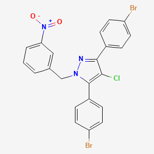 molecular formula C22H14Br2ClN3O2 B14924080 3,5-bis(4-bromophenyl)-4-chloro-1-(3-nitrobenzyl)-1H-pyrazole 