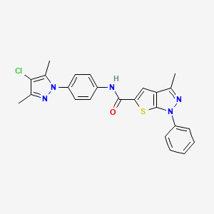 N-[4-(4-chloro-3,5-dimethyl-1H-pyrazol-1-yl)phenyl]-3-methyl-1-phenyl-1H-thieno[2,3-c]pyrazole-5-carboxamide