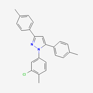 1-(3-chloro-4-methylphenyl)-3,5-bis(4-methylphenyl)-1H-pyrazole