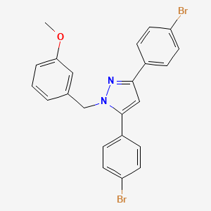 3,5-bis(4-bromophenyl)-1-(3-methoxybenzyl)-1H-pyrazole