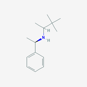 molecular formula C14H23N B1492412 (3,3-dimethylbutan-2-yl)[(1R)-1-phenylethyl]amine CAS No. 2098164-24-8