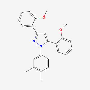 1-(3,4-dimethylphenyl)-3,5-bis(2-methoxyphenyl)-1H-pyrazole