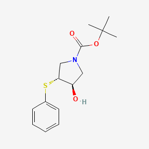 molecular formula C15H21NO3S B1492416 tert-butyl (3R,4R)-3-hydroxy-4-(phenylsulfanyl)pyrrolidine-1-carboxylate CAS No. 2290726-74-6