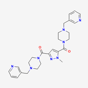 (1-methyl-1H-pyrazole-3,5-diyl)bis{[4-(pyridin-3-ylmethyl)piperazin-1-yl]methanone}