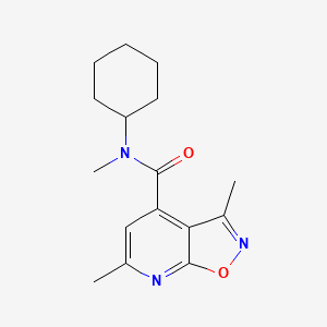 molecular formula C16H21N3O2 B14924170 N-cyclohexyl-N,3,6-trimethyl[1,2]oxazolo[5,4-b]pyridine-4-carboxamide 