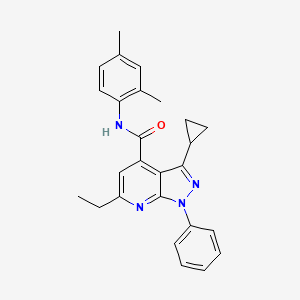 3-cyclopropyl-N-(2,4-dimethylphenyl)-6-ethyl-1-phenyl-1H-pyrazolo[3,4-b]pyridine-4-carboxamide