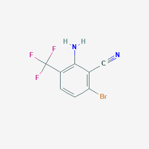 molecular formula C8H4BrF3N2 B1492420 3-Bromo-2-cyano-6-(trifluoromethyl)aniline CAS No. 1805584-62-6