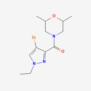 (4-bromo-1-ethyl-1H-pyrazol-3-yl)(2,6-dimethylmorpholin-4-yl)methanone