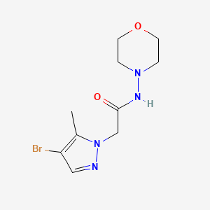 2-(4-bromo-5-methyl-1H-pyrazol-1-yl)-N-(morpholin-4-yl)acetamide