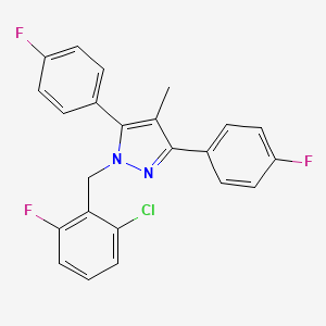 1-(2-chloro-6-fluorobenzyl)-3,5-bis(4-fluorophenyl)-4-methyl-1H-pyrazole