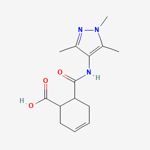 6-[(1,3,5-trimethyl-1H-pyrazol-4-yl)carbamoyl]cyclohex-3-ene-1-carboxylic acid