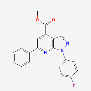 methyl 1-(4-fluorophenyl)-6-phenyl-1H-pyrazolo[3,4-b]pyridine-4-carboxylate