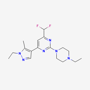 4-(difluoromethyl)-6-(1-ethyl-5-methyl-1H-pyrazol-4-yl)-2-(4-ethylpiperazin-1-yl)pyrimidine