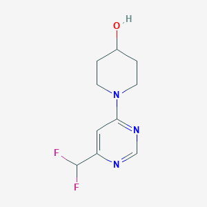 molecular formula C10H13F2N3O B1492429 1-[6-(二氟甲基)嘧啶-4-基]哌啶-4-醇 CAS No. 2097990-47-9