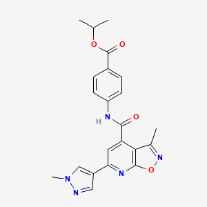 propan-2-yl 4-({[3-methyl-6-(1-methyl-1H-pyrazol-4-yl)[1,2]oxazolo[5,4-b]pyridin-4-yl]carbonyl}amino)benzoate