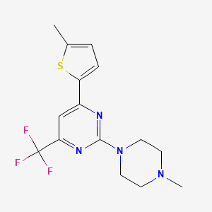 2-(4-Methylpiperazin-1-yl)-4-(5-methylthiophen-2-yl)-6-(trifluoromethyl)pyrimidine