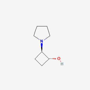 molecular formula C8H15NO B1492433 trans-2-(Pyrrolidin-1-yl)cyclobutan-1-ol CAS No. 2164397-14-0