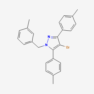 molecular formula C25H23BrN2 B14924337 4-bromo-1-(3-methylbenzyl)-3,5-bis(4-methylphenyl)-1H-pyrazole 