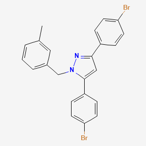 3,5-bis(4-bromophenyl)-1-(3-methylbenzyl)-1H-pyrazole