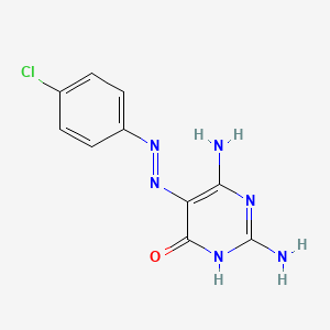 molecular formula C10H9ClN6O B1492436 2,6-ジアミノ-5-[2-(4-クロロフェニル)ジアゼニル]-4-ピリミジノール CAS No. 6979-59-5