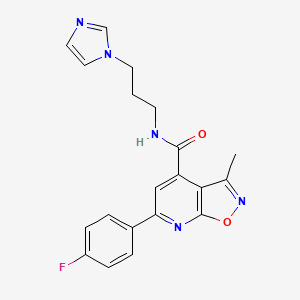 6-(4-fluorophenyl)-N-[3-(1H-imidazol-1-yl)propyl]-3-methyl[1,2]oxazolo[5,4-b]pyridine-4-carboxamide