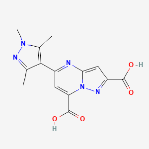 5-(1,3,5-trimethyl-1H-pyrazol-4-yl)pyrazolo[1,5-a]pyrimidine-2,7-dicarboxylic acid