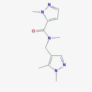 molecular formula C12H17N5O B14924386 N-[(1,5-dimethyl-1H-pyrazol-4-yl)methyl]-N,1-dimethyl-1H-pyrazole-5-carboxamide 