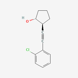 molecular formula C13H13ClO B1492441 (1R,2S)-2-[2-(2-chlorophenyl)ethynyl]cyclopentan-1-ol CAS No. 2166218-11-5
