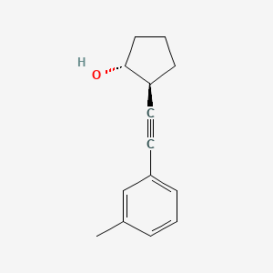molecular formula C14H16O B1492442 (1R,2S)-2-[2-(3-methylphenyl)ethynyl]cyclopentan-1-ol CAS No. 2165975-46-0