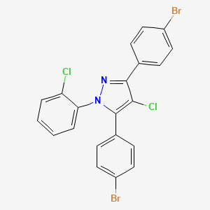 3,5-bis(4-bromophenyl)-4-chloro-1-(2-chlorophenyl)-1H-pyrazole