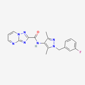 N-[1-(3-fluorobenzyl)-3,5-dimethyl-1H-pyrazol-4-yl][1,2,4]triazolo[1,5-a]pyrimidine-2-carboxamide