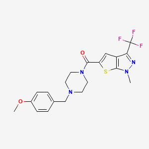 [4-(4-methoxybenzyl)piperazin-1-yl][1-methyl-3-(trifluoromethyl)-1H-thieno[2,3-c]pyrazol-5-yl]methanone