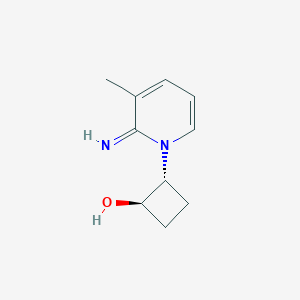 molecular formula C10H14N2O B1492445 trans-2-(2-Imino-3-methyl-1,2-dihydropyridin-1-yl)cyclobutan-1-ol CAS No. 2166044-96-6