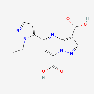 5-(1-ethyl-1H-pyrazol-5-yl)pyrazolo[1,5-a]pyrimidine-3,7-dicarboxylic acid