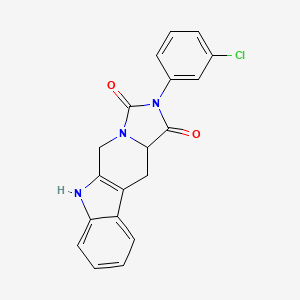 2-(3-Chlorophenyl)-5,6,11,11A-tetrahydro-1H-imidazo[1,5-B]beta-carboline-1,3(2H)-dione