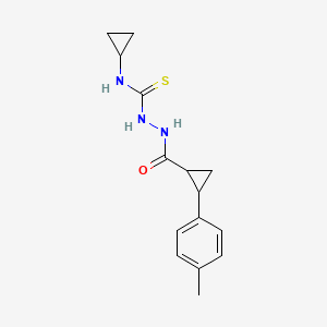 N-cyclopropyl-2-{[2-(4-methylphenyl)cyclopropyl]carbonyl}hydrazinecarbothioamide