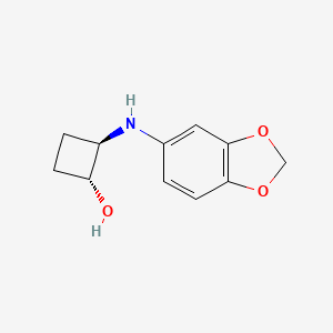 molecular formula C11H13NO3 B1492448 trans-2-[(2H-1,3-benzodioxol-5-yl)amino]cyclobutan-1-ol CAS No. 2165528-64-1