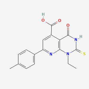 1-Ethyl-7-(4-methylphenyl)-4-oxo-2-sulfanyl-1,4-dihydropyrido[2,3-d]pyrimidine-5-carboxylic acid